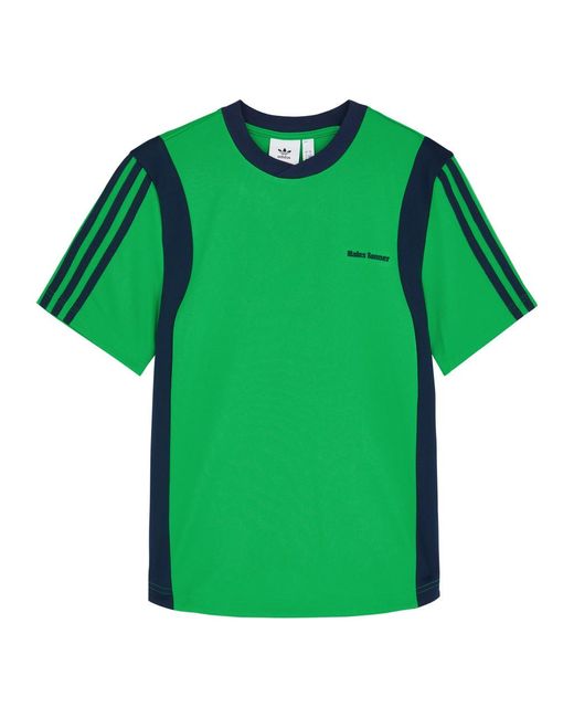 Adidas Green X Wales Bonner Logo-embroidered Jersey T-shirt