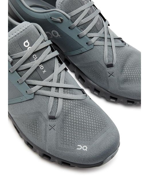 On Shoes Gray On Cloud X 3 Mesh Sneakers for men