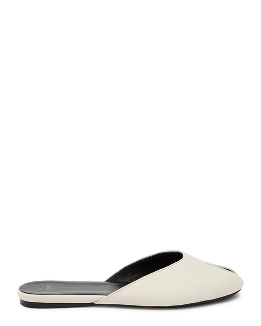 Jude Black Date Peep-Toe Leather Sandals