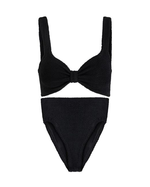 Hunza G Black Judy Crinkle Bikini