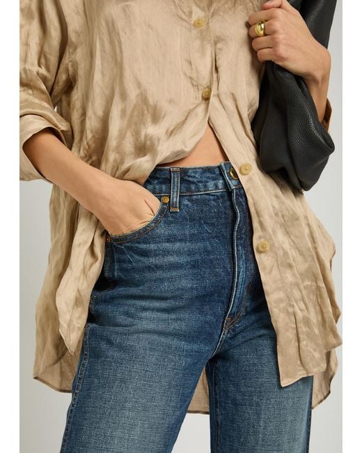 Khaite Blue Danielle Slim Straight-Leg Jeans