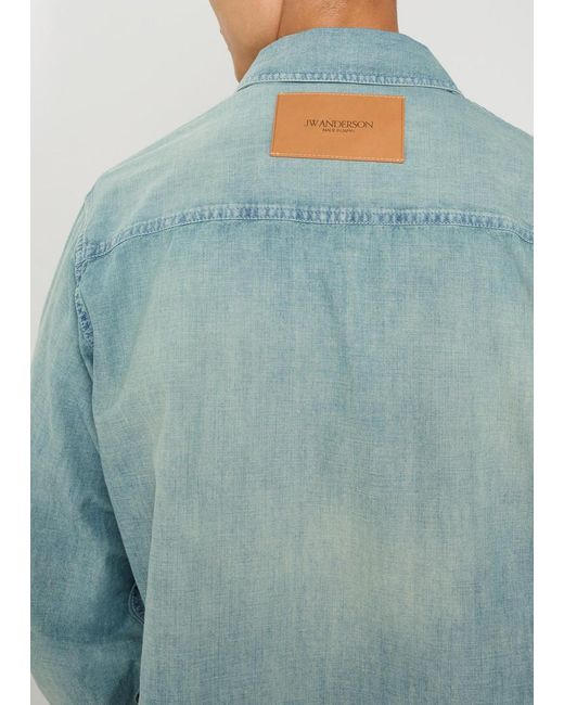 J.W. Anderson Blue Chambray Denim Shirt for men