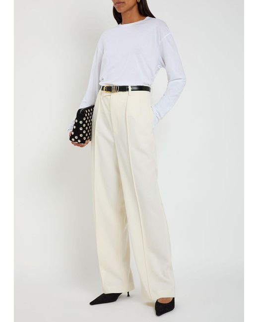 Wardrobe NYC White X Rhw Pintuck Wool Trousers
