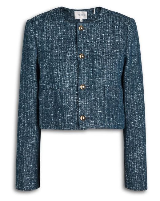 FRAME Blue The Tweed Jacket