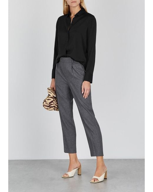 Vince Black Stretch-silk Shirt