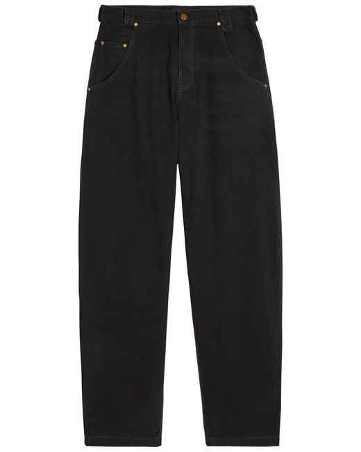 Willy Chavarria Black Bad Boy Straight-Leg Jeans for men
