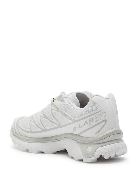 Salomon White Xt-6 Panelled Mesh Sneakers