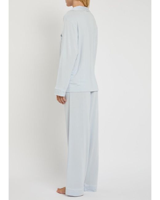 Eberjey White Gisele Stretch-Jersey Pyjama