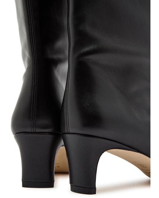 Staud Black Wally Leather Knee-High Boots
