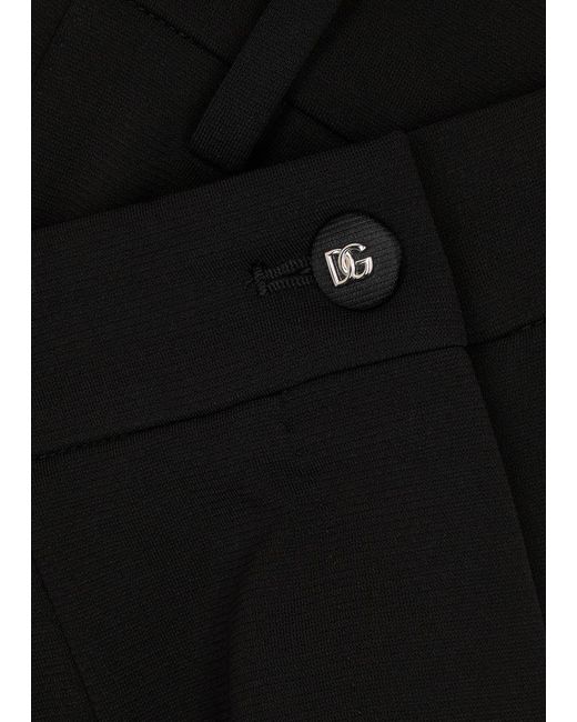 Dolce & Gabbana Black Wide-leg Stretch-jersey Trousers