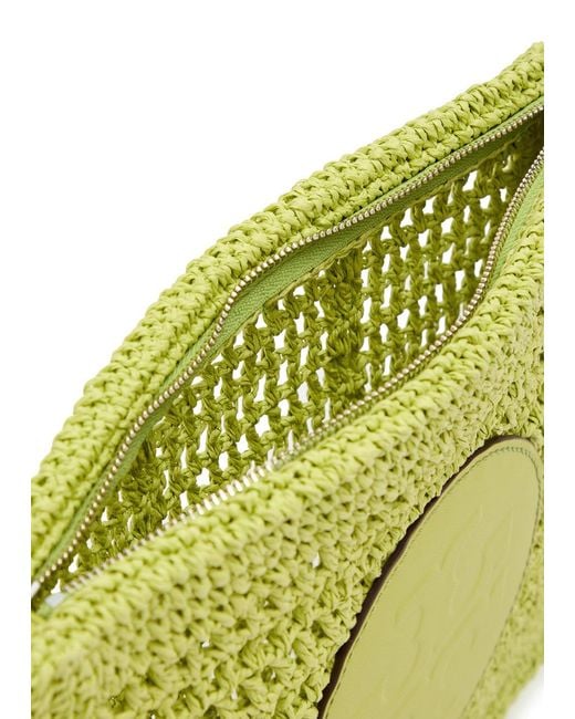 Tory Burch Yellow Ella Raffia Clutch