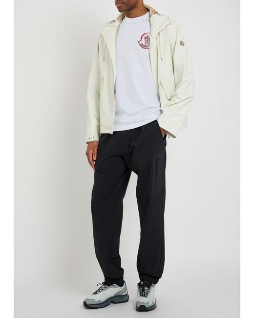 Moncler White Logo-Print Cotton T-Shirt for men