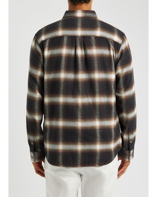 FRAME Black Checked Cotton Shirt for men