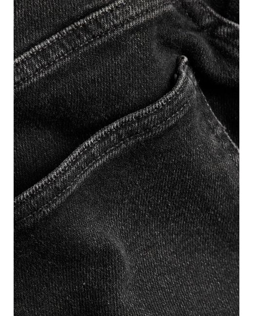 Agolde Black Harper Straight-Leg Jeans