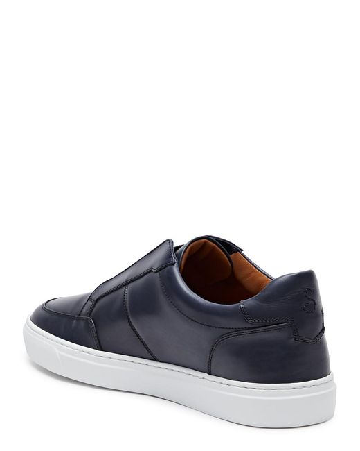 Oliver Sweeney Blue Rende Panelled Leather Sneakers for men