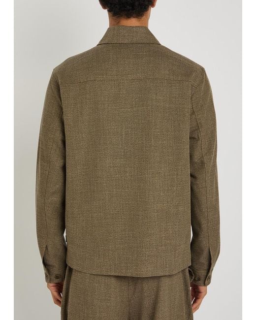 Les Deux Green Marseille Woven Jacket for men