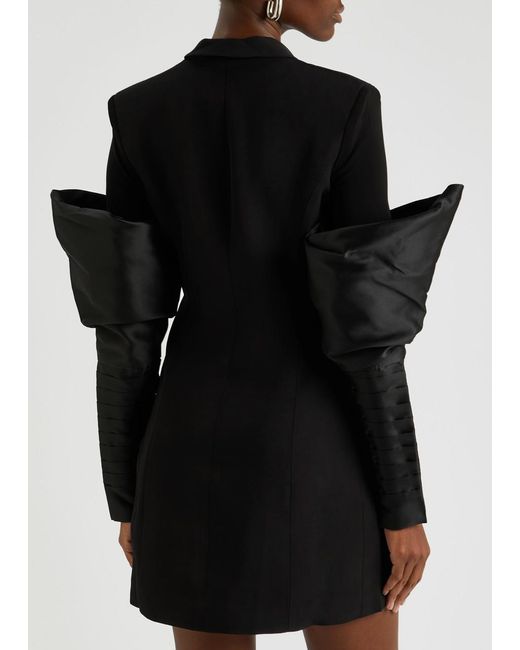 Nafsika Skourti Black Double-Breasted Blazer Dress