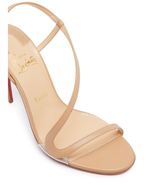 Christian Louboutin White Rosalie 100 Leather Sandals