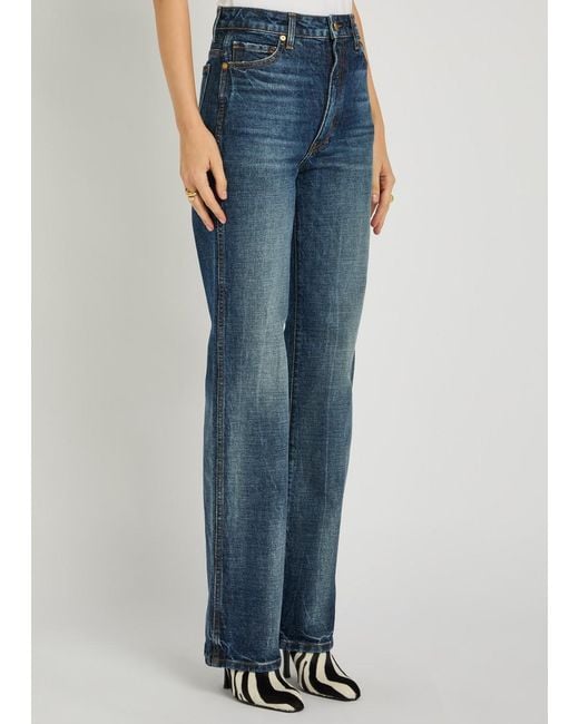 Khaite Blue Danielle Slim Straight-Leg Jeans