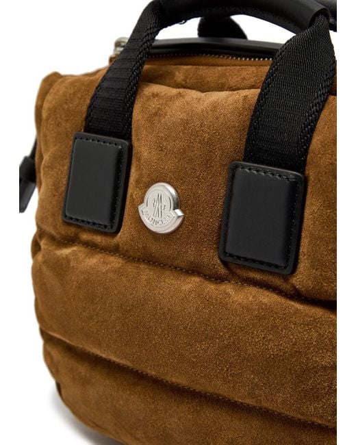 Moncler Brown Caradoc Micro Suede Cross-Body Bag