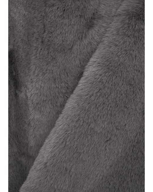 Jakke Gray Heather Faux Fur Coat
