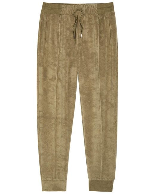 Aurélien Natural Pintuck Tapered-Leg Terry Sweatpants for men