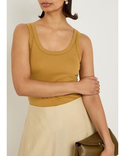 Lemaire Yellow Ribbed Cotton Tank Top
