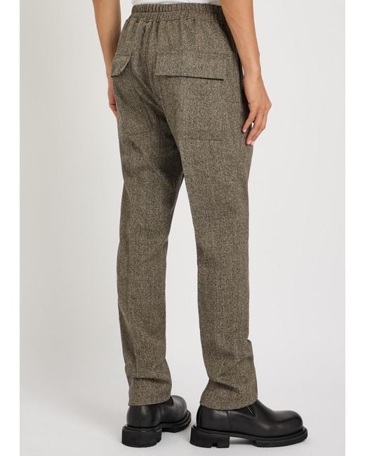 Rick Owens Natural Slim-Leg Wool Sweatpants for men