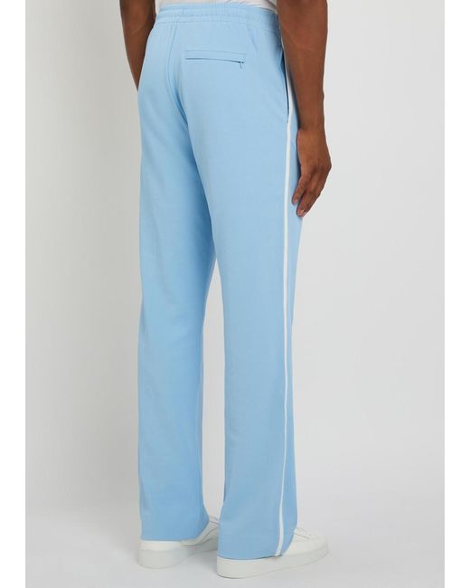 Casablanca Blue Logo-Embroidered Piqué Woven Track Pants for men