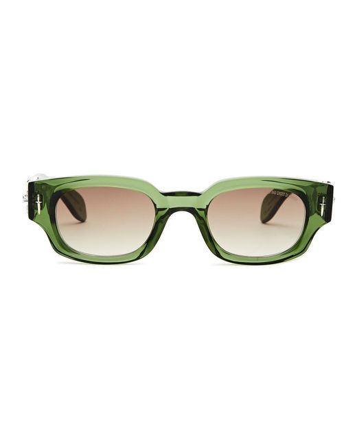 Cutler & Gross Green The Great Frog X Cutler & Gross X The Great Frog Rectangle-frame Sunglasses for men