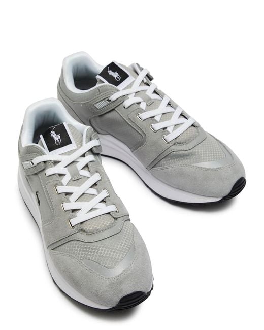 Polo Ralph Lauren White Train 89 Panelled Mesh Sneakers for men