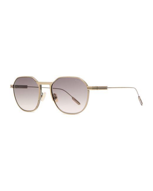 Zegna Metallic Round-frame Sunglasses for men