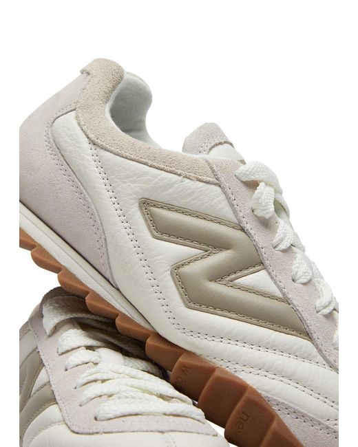 New Balance White Rc30 Panelled Leather Sneakers