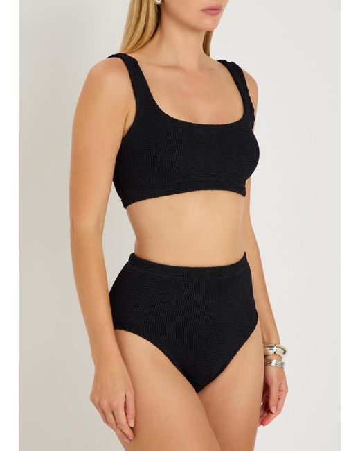 Hunza G Black Patricia Crinkle Bikini
