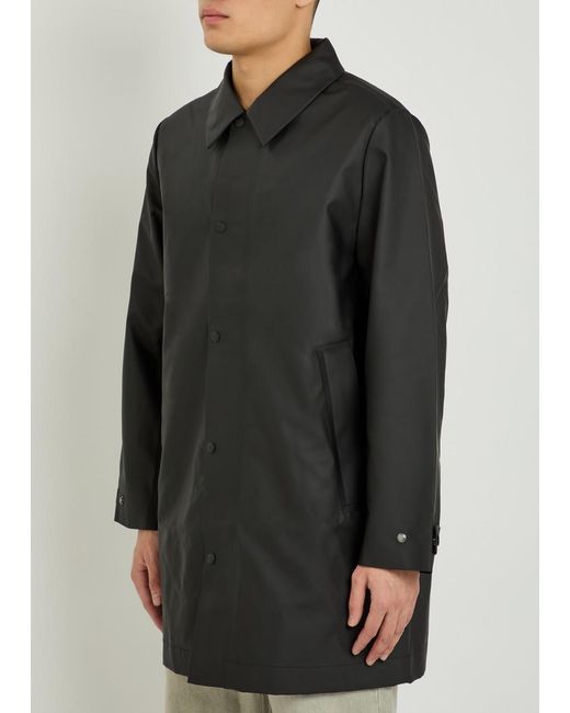 Rains Gray Nara Long Waterproof Jacket for men