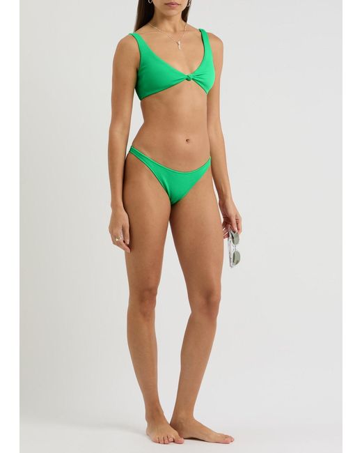 Melissa Odabash Green Ibiza Ribbed Bikini Briefs