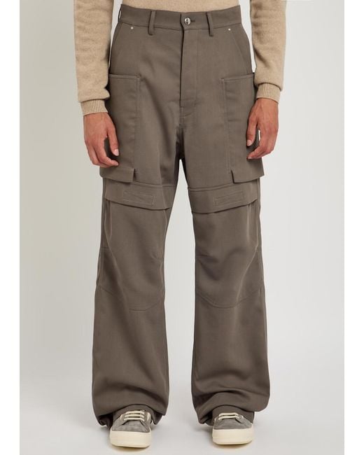 Rick Owens Brown Stefan Wool Cargos for men