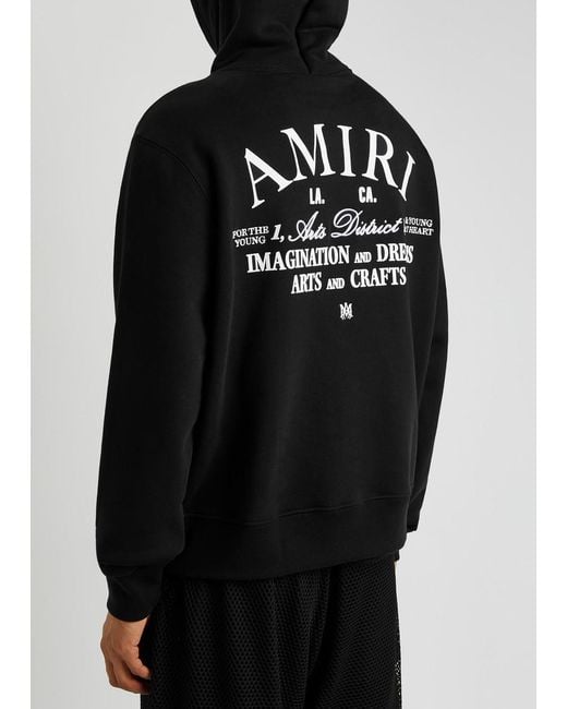 Amiri Black Arts District Hooded Cotton Sweatshirt for men