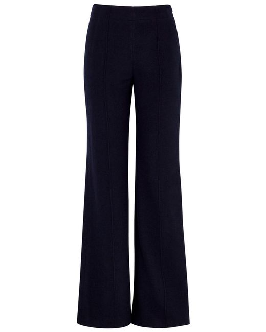 Chloé Blue Wool And Cashmere-blend Trousers