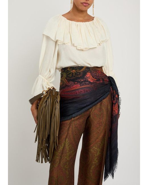 Etro Multicolor Aida Patterned Wool And Cashmere-Blend Shawl