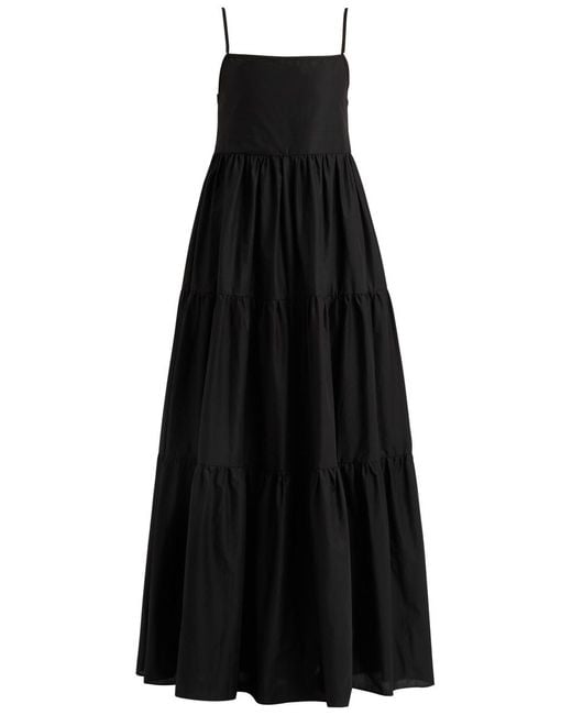 Matteau Black Cotton-poplin Maxi Dress