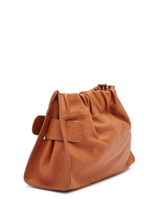 Boyy Brown Scrunchy Leather Shoulder Bag