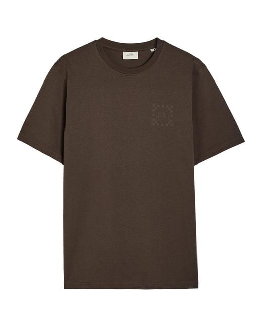 Les Deux Brown Ben Goods Logo-Print Cotton T-Shirt for men