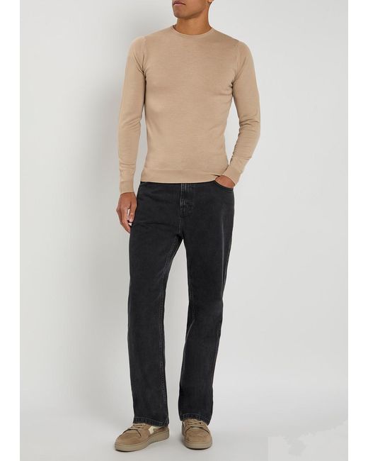 John Smedley Natural Lundy Wool Jumper for men