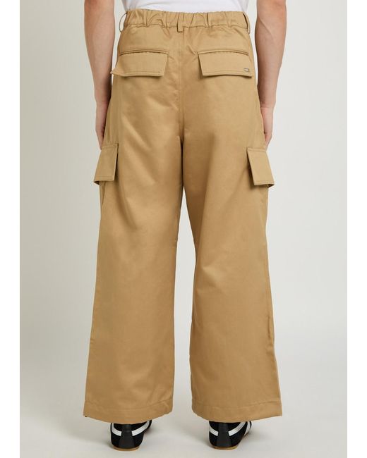 NAHMIAS Natural Oversized Cargo-Twill Cargo Trousers for men