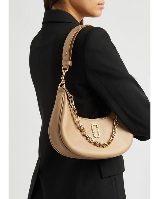 Marc Jacobs Natural The Curve Small Leather Shoulder Bag