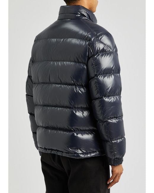 Moncler Blue Maya Black Quilted Shell Jacket for men