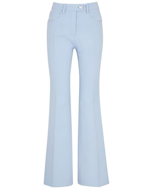 Courreges Blue Flared Twill Trousers