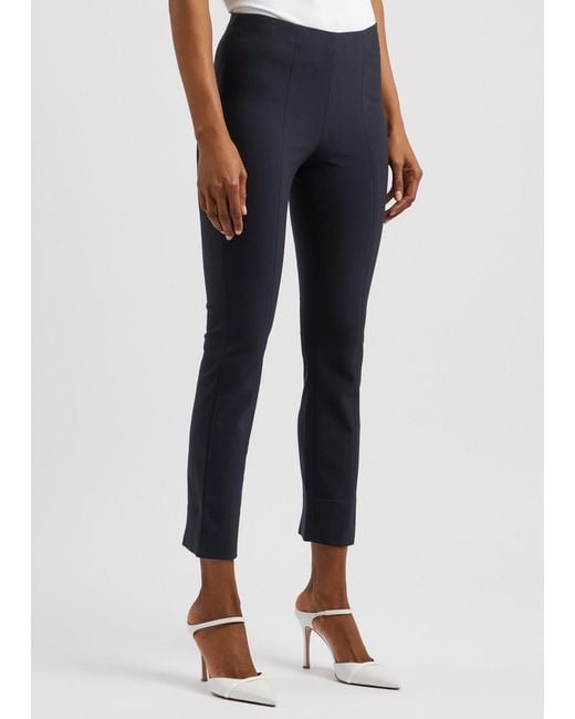 Vince Blue Off- Stretch-Jersey Trousers