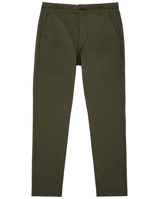 PAIGE Green Stafford Slim-leg Jersey Trousers for men